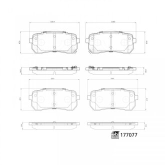 Тормозные колодки дисковые, комплект FEBI BILSTEIN 177077