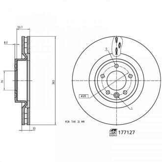 Диск тормозной FEBI BILSTEIN 177127