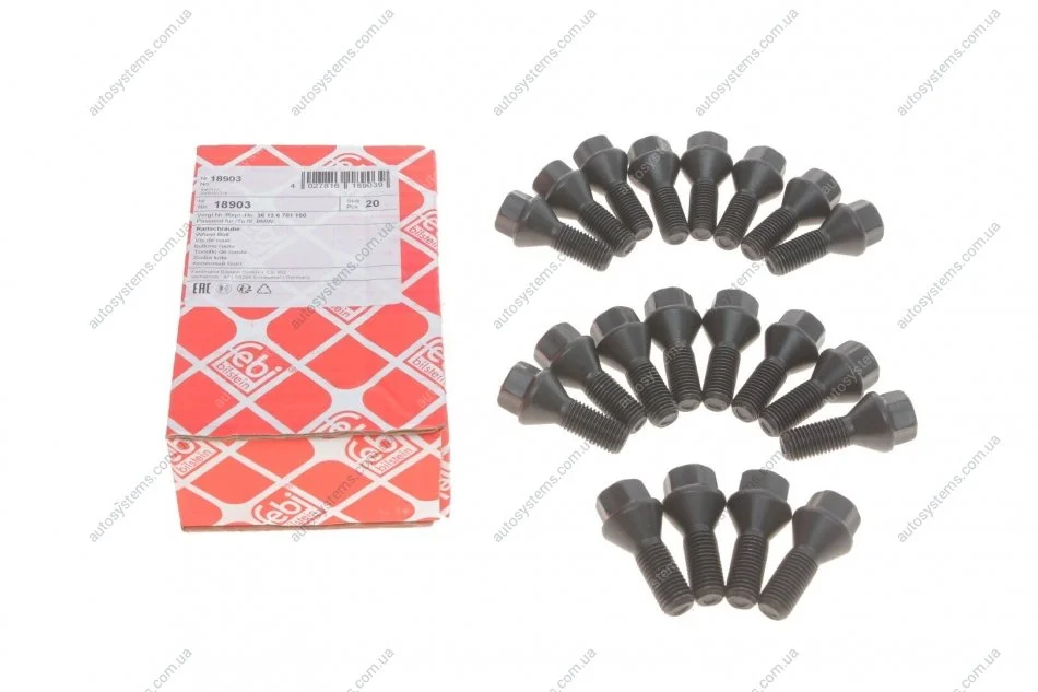 Болт колеса BMW/Renault (M12x1.5x26) (1шт) FEBI BILSTEIN 18903 (фото 1)
