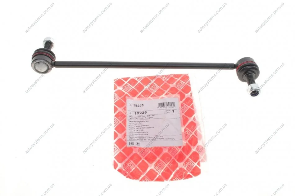 Тяга стабілізатора (переднього) Peugeot 406/607/Citroen C5 95- (L=320mm) FEBI BILSTEIN 19225 (фото 1)