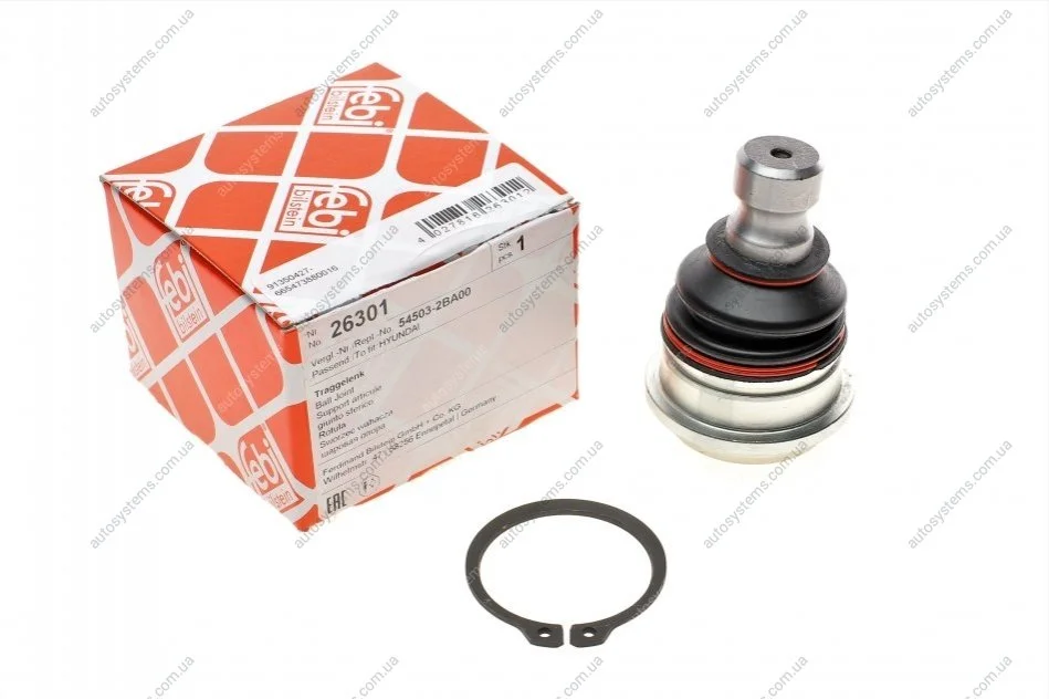 Опора кульова (передня/знизу) Hyundai Santa Fe I/II 01- FEBI BILSTEIN 26301 (фото 1)
