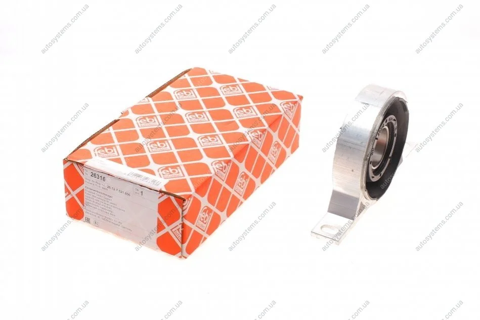 Підшипник підвісний BMW 5 (E60/E61) 04-10 (d=35mm) FEBI BILSTEIN 26316 (фото 1)