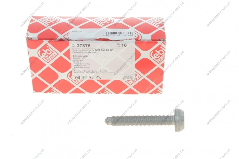 Болт амортизатора (переднього) VW Caddy/Passat/Golf 05- (M12x1.5mm) (к-кт) FEBI BILSTEIN 27876 (фото 1)