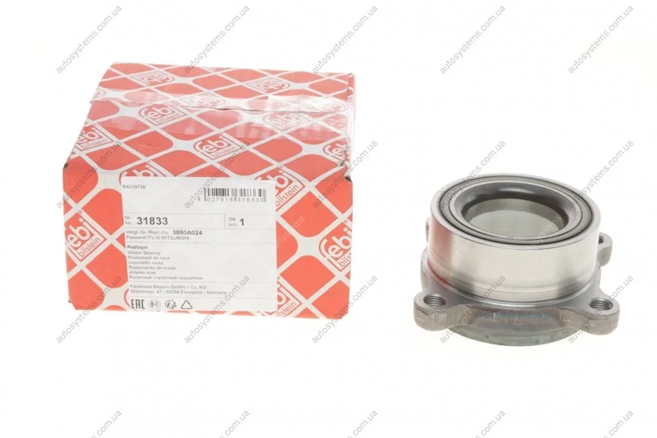 Підшипник маточини (передньої) Mitsubishi Pajero 90- FEBI BILSTEIN 31833 (фото 1)