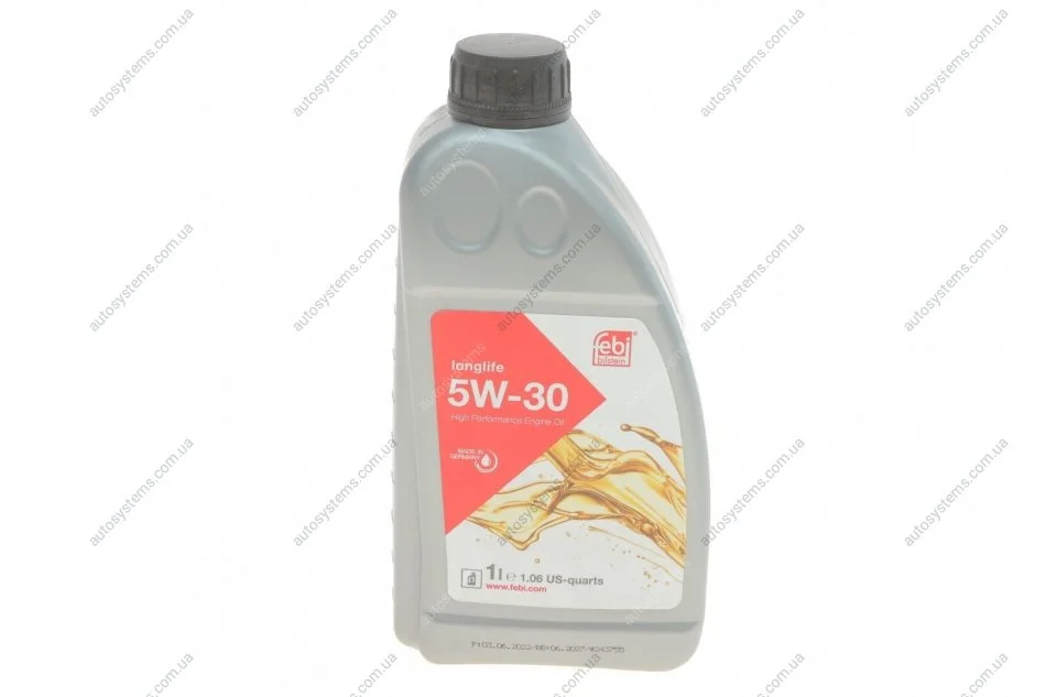 Олива Longlife 5W30 (1L) (GM Dexos 2/MB 229,51/229,52/VW 502 00/505 00/505 01) FEBI BILSTEIN 32941 (фото 1)