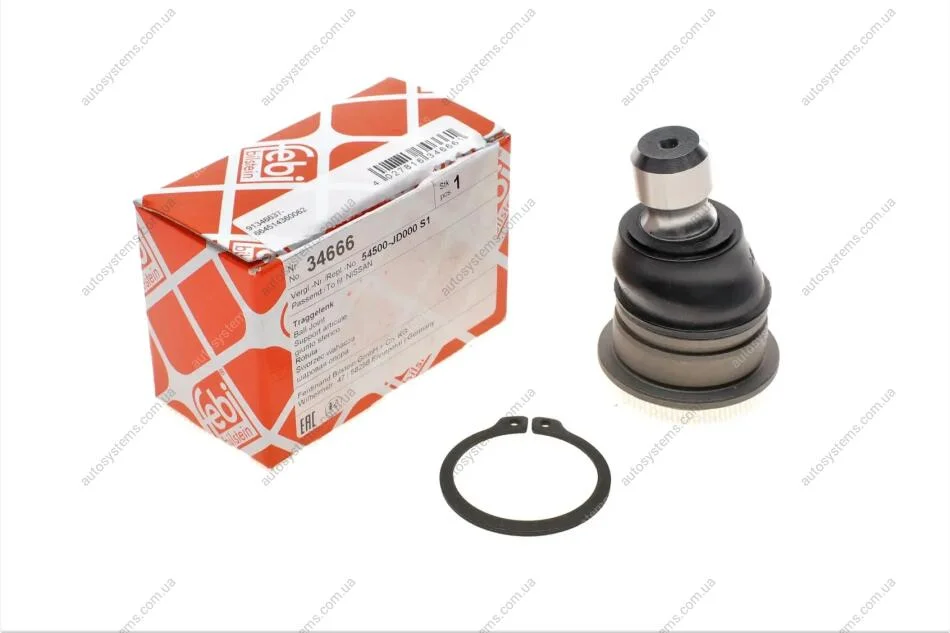Опора кульова (передня/знизу) Nissan Qashqai/Renault Kadjar/Koleos 07- FEBI BILSTEIN 34666 (фото 1)