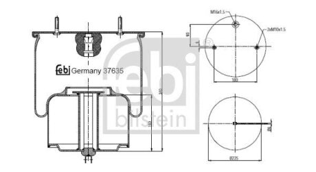 Кожух пневматической рессоры FEBI BILSTEIN 37635