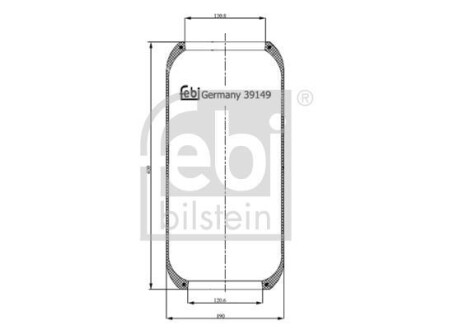 Кожух пневматической рессоры FEBI BILSTEIN 39149
