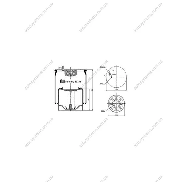 Кожух пневматической рессоры FEBI BILSTEIN 39153 (фото 1)