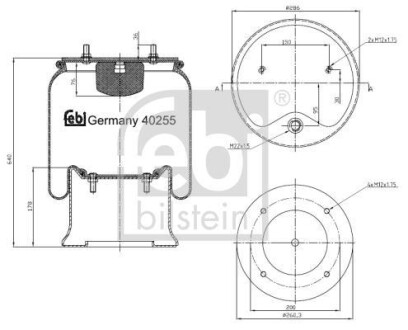 Кожух пневматической рессоры FEBI BILSTEIN 40255