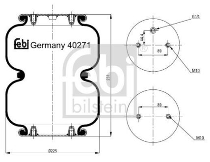 Кожух пневматической рессоры FEBI BILSTEIN 40271