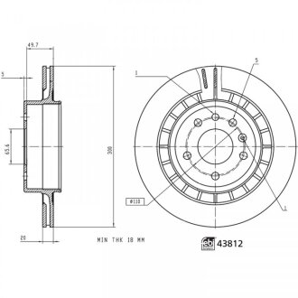 Диск тормозной FEBI BILSTEIN 43812