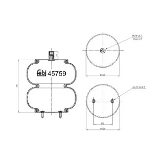 Кожух пневматической рессоры FEBI BILSTEIN 45759