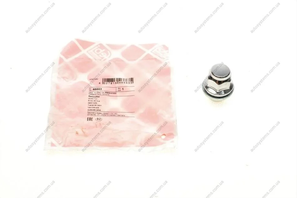Гайка колісна (передня/задня) Lexus/Mitsubishi/Toyota (M12x1.5) FEBI BILSTEIN 46663 (фото 1)