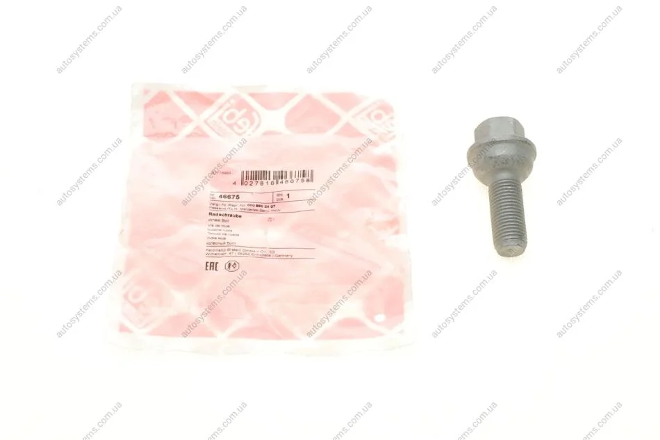 Болт колеса MB Sprinter/VW Crafter 06- (M14x1.5mm) FEBI BILSTEIN 46675 (фото 1)