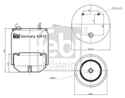 Пневморессора FEBI BILSTEIN 49616