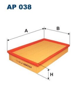 Воздушный фильтр FILTRON AP 038