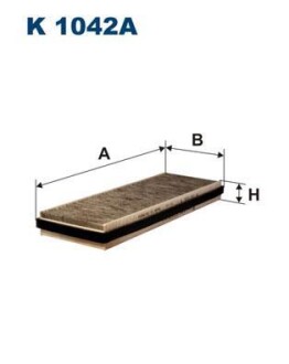 Фильтр салона с активированным углем FILTRON K 1042A