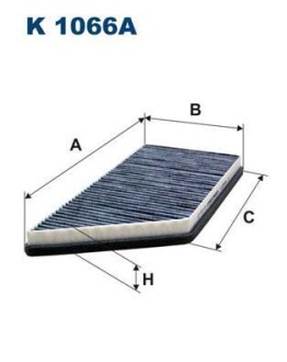 Фильтр салона с активированным углем FILTRON K 1066A