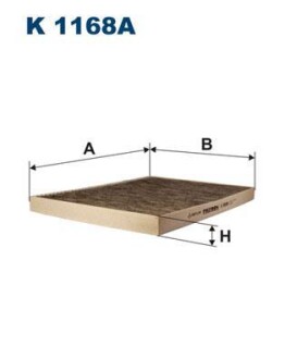 Фильтр салона с активированным углем FILTRON K 1168A