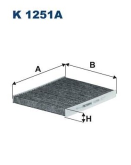 Фильтр салона с активированным углем FILTRON K 1251A