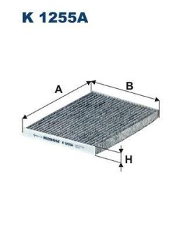 Фильтр салона с активированным углем FILTRON K 1255A