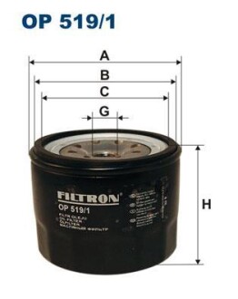 Масляный фильтр FILTRON OP 519/1