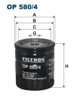 Масляный фильтр FILTRON OP 580/4