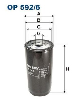 Масляный фильтр FILTRON OP 592/6