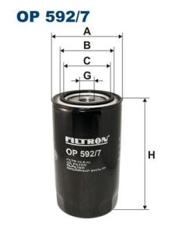 Масляный фильтр FILTRON OP 592/7