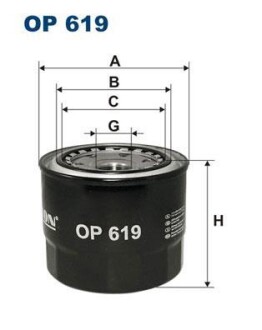 Масляный фильтр FILTRON OP 619