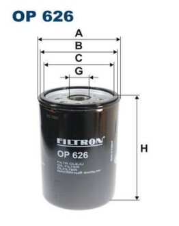 Масляный фильтр FILTRON OP 626