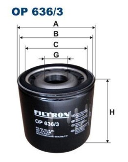 Масляный фильтр FILTRON OP 636/3