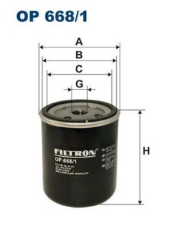 Масляный фильтр FILTRON OP668/1