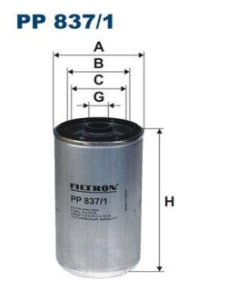 Топливный фильтр FILTRON PP 837/1