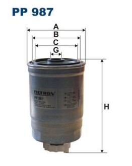 Топливный фильтр FILTRON PP 987