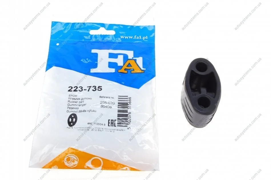 Гумка глушника Dacia Logan/Sandero 04- (задня) Fischer Automotive One (FA1) 223-735 (фото 1)