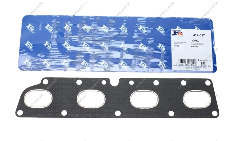 Прокладка колектора випускного Opel Astra/Vectra 89-95 Fischer Automotive One (FA1) 412-017 (фото 1)