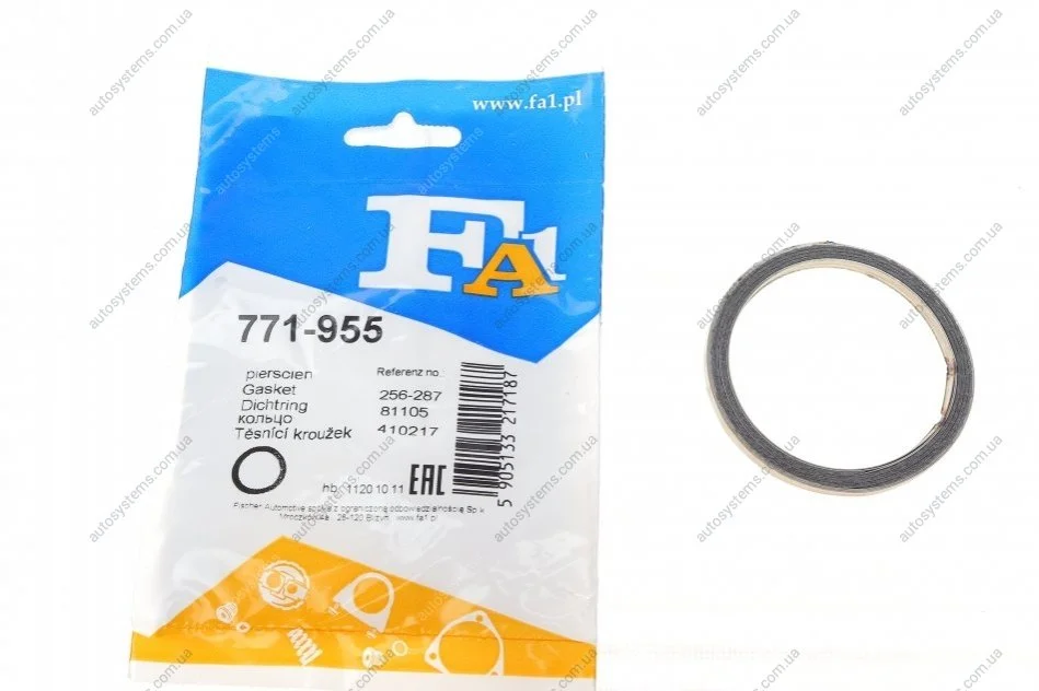 Прокладка труби вихлопної Ford Ranger 2.5 TDDI 99-05/Toyota Land Cruiser 80-07 (56x68x5.2) (кільце) Fischer Automotive One (FA1) 771-955 (фото 1)