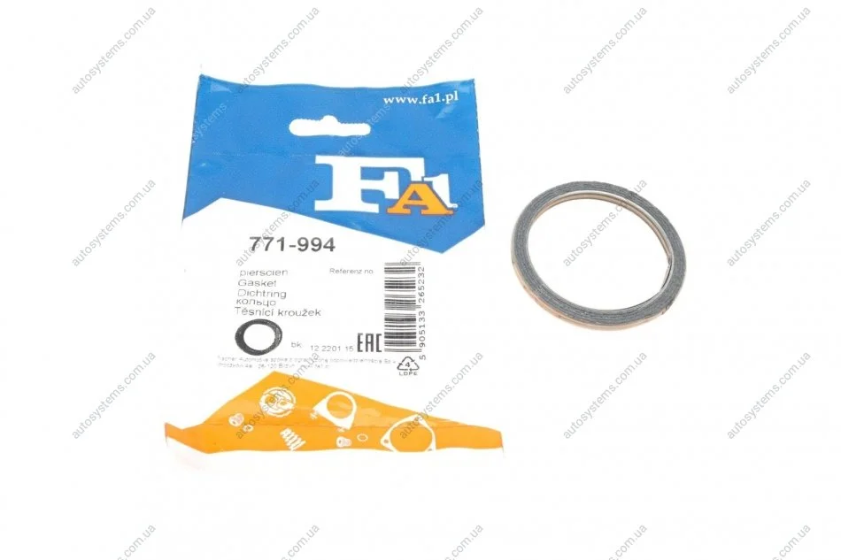 Кільце ущільнююче (вихлопної системи) Toyota Rav 4/Aversis 2.0i 94-01 (50x63x5.5) Fischer Automotive One (FA1) 771-994 (фото 1)