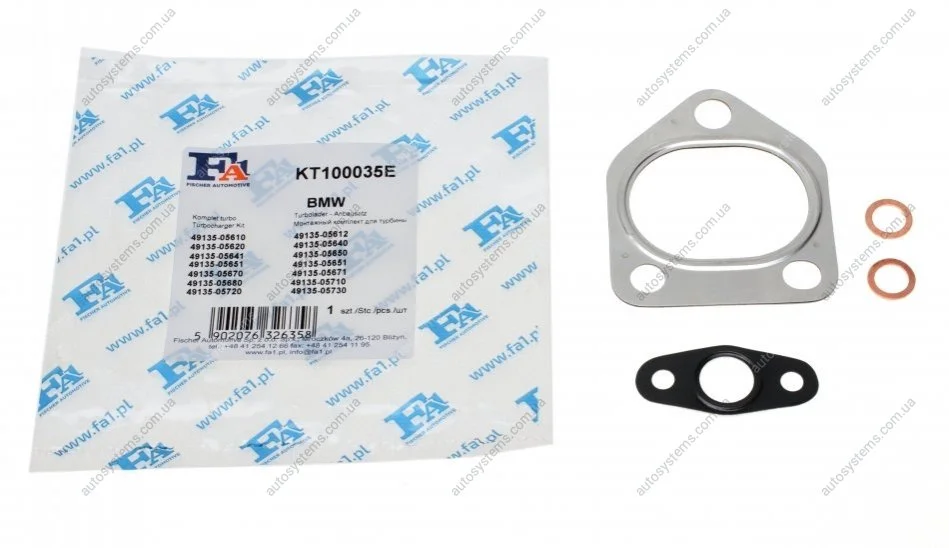 Комплект прокладок турбіни BMW 3 (E90) 04-11 Fischer Automotive One (FA1) KT100035E (фото 1)