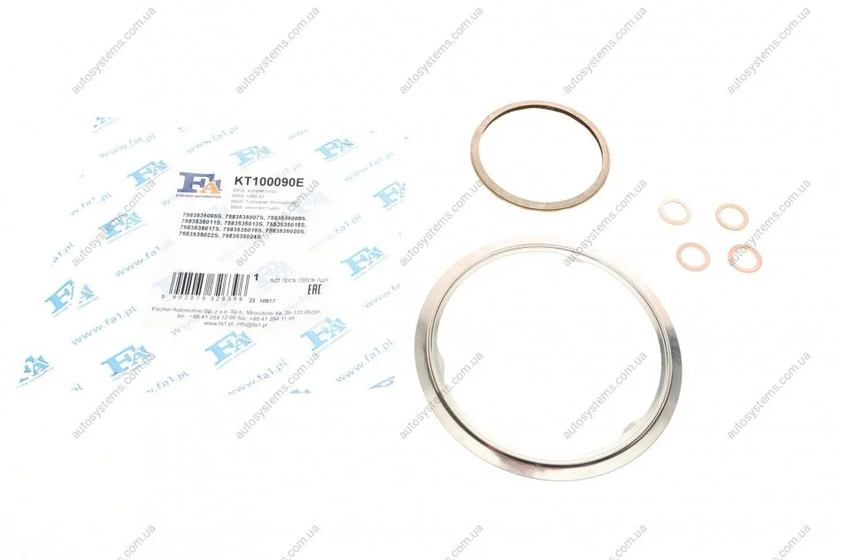 Комплект прокладок турбіни BMW X3 (E83) 05-08 M57 D30 Fischer Automotive One (FA1) KT100090E (фото 1)