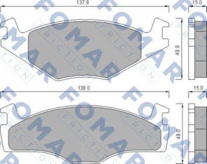 Тормозные колодки дисковые, комплект FOMAR FO 436481