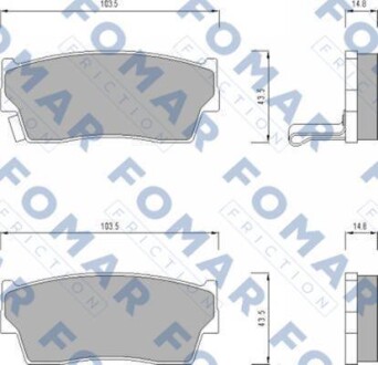 Тормозные колодки дисковые, комплект FOMAR FO 623781