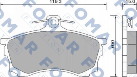 Тормозные колодки дисковые, комплект FOMAR FO 637981