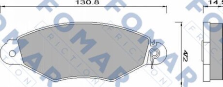 Тормозные колодки дисковые, комплект FOMAR FO 680981