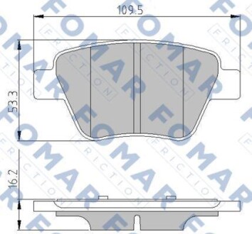 Тормозные колодки дисковые, комплект FOMAR FO 691581