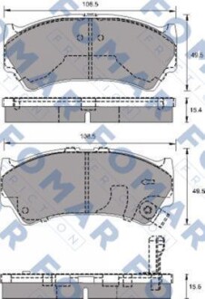 Тормозные колодки дисковые, комплект FOMAR FO 692981