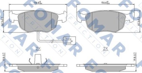 Тормозные колодки дисковые, комплект FOMAR FO 905181