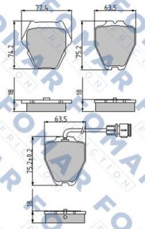 Тормозные колодки дисковые, комплект FOMAR FO 905781